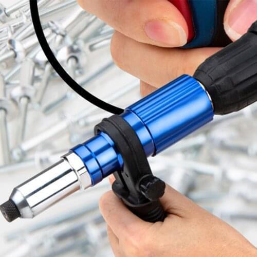 Electric Rivet Nut Adapter Carbon Steel Woodworking Drill Riveting Driver Tool 2.4mm-4.8mm Rivet Nut Cordless Riveting Tools