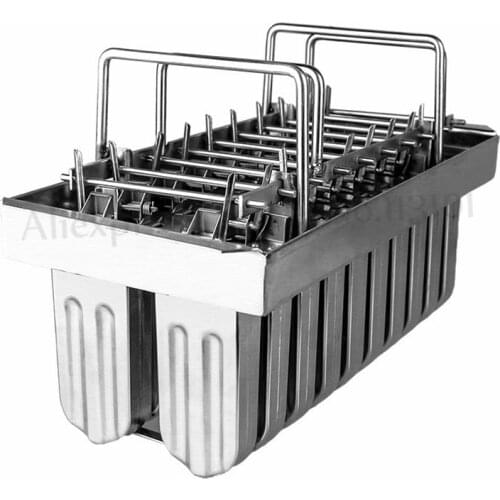 Commercial DIY Ice Pop Mold Popsicle Moulds 304 Stainless Steel Ice Cream Molds 2*10 20Popsicles Per Batch Brand New