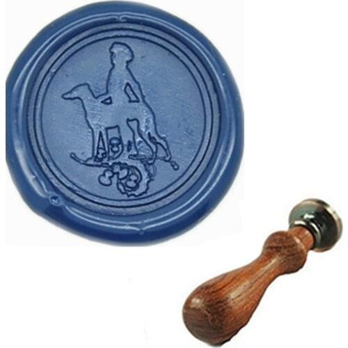 Greyhound & Human Wax Seal Stamp Gift Packing Greeting Card Love Letter Party Invitation