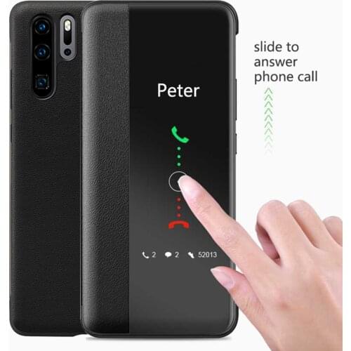 Flip Cover Leather Phone Case For Huawei P40 Pro P30 Lite P20 P 40 30 P40Pro P30Pro 40Pro 30Pro 20Pro P30Lite Smart View fundas