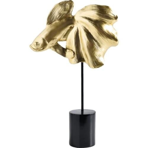 HANDMADE RESIN GOLDFISH MINIATURE MODEL DECORATION CRAFTS HOME DECORATION FIGURINES DESK DECOR ORNAMENT GOLDEN FISH FIGURINES