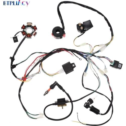 BTRLIACY 50cc 70cc 90cc 110cc 125cc Motorcycle Dirt Bike ATV Buggy Go Kart Electric Start CDI Wire Harness Assembly Dropshipping