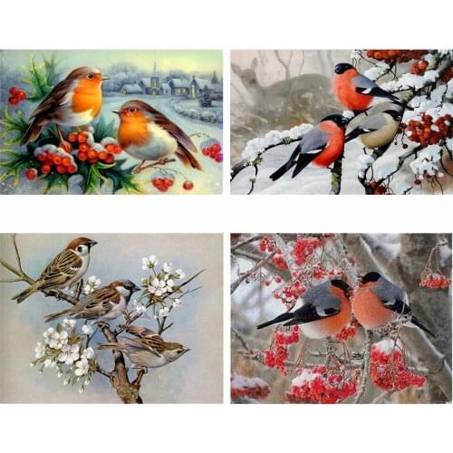 MUXUN 5D Diy Crystal Diamond Embroidery Sparrow Full Sticker Art Diamond Painting Animal Mus Diamond Mosaic Home Decoration Gift