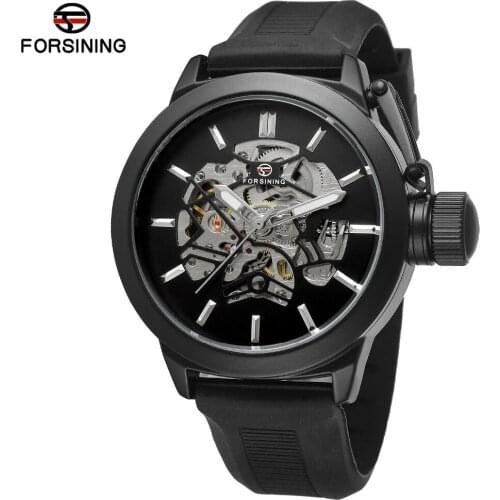 Forsining Top Brand Mens New Design Antique Automatic Movement Steampunk Quality Wrist Watch Leather Factory Wholesale Price