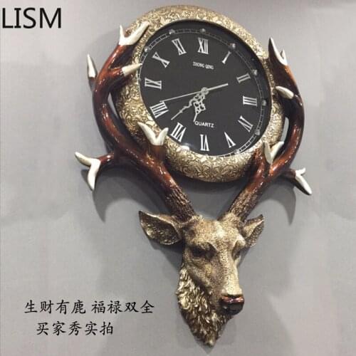 Wall Clock Modern Design Art Wall Clock Deer Clocks Wall Home Decor Living Room Luxury Wall Clock Horloge Murale Design Moderne