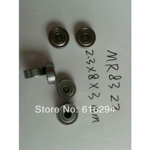 Non-standard bearings 2.3 * 8 * 3MM / MR83ZZ miniature ball bearings(Outer diameter 8MM/Inside diameter 2.3MM / thickness 3MM)