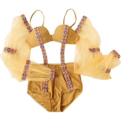 2021 New Women Long Sleeve High Waist One Piece Swimwear Bathing Suit Summer Swim Suits Sexy Swimming Beachwear Push Up Swimsuit