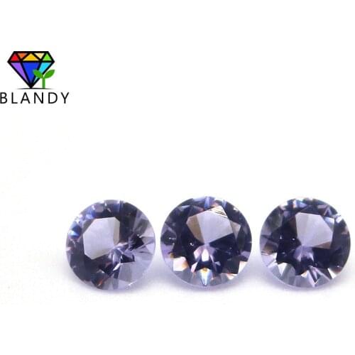New Hot 5A 0.8-3.0mm Round Shape Cut Violet Nano Stone Synthetic Gems For DIY Jewelry 1000pcs/lot