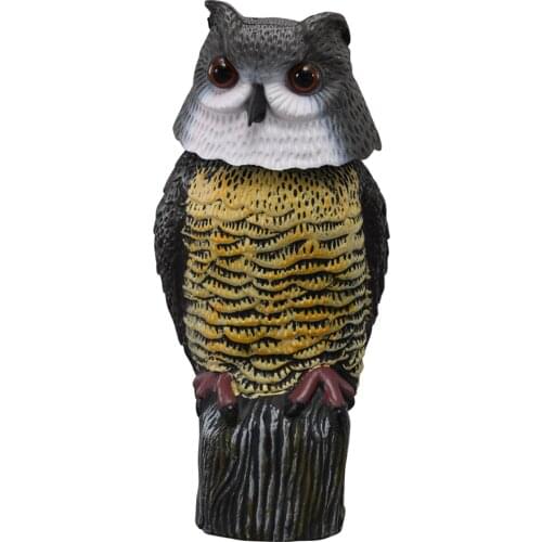 New Home Fashion Design Imitation Plastic Moving Head Owl Garden Rat And Bird Repellent Ornaments Home Garden Decoration