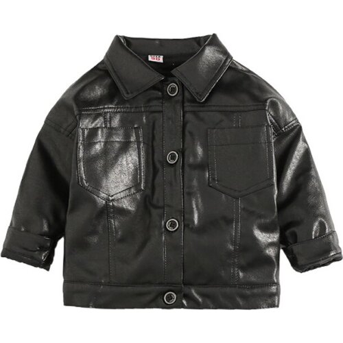 Fall clothes for kids coat baby girl jacket toddler trench coat girls outerwear fashion plush pu leather jacket child clothing