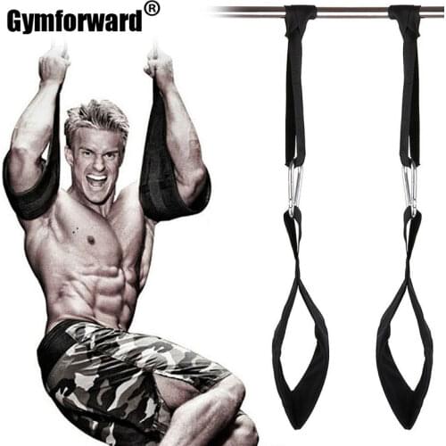 2pc Padded Fitness Pull Up Belt Abdominal Muscle Hanging Fitness Belt Boby Building Strap Crossfit Musculation Gym Equipment