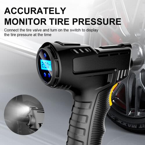 Rechargeable Air Compressor Cordless Inflatable Pump Portable Air Pump Tire Inflator with Digital display Inflator Equipment