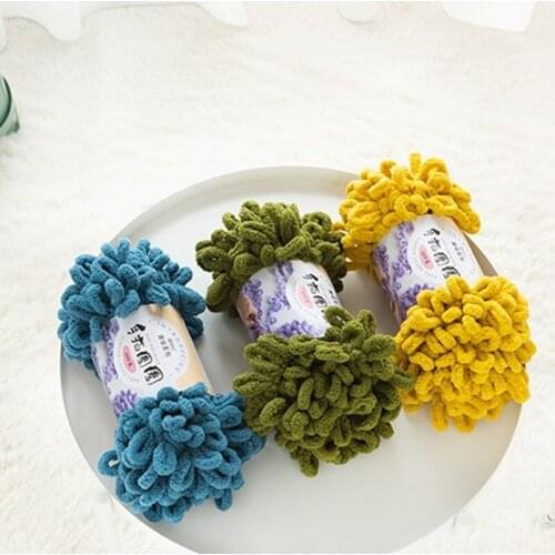 100g/ball Soft Cotton Blends Chenille Wool Yarn Chunky for Hand Knitting DIY Crochet Yarn for Blanket Hat Scarf Thick Warm Yarn