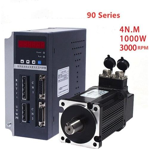 AC220V 1000W 4A 4N.M 2500rpm 90 series servo motor,A3N-DD servo motor Driver,ac servo Encoder motor driver sets,J19333