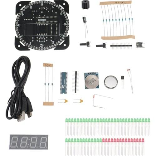 EC1515X Rotating LED Display Alarm Electronic Clock Module DIY Kit Light Control LED Temperature Display for Arduino
