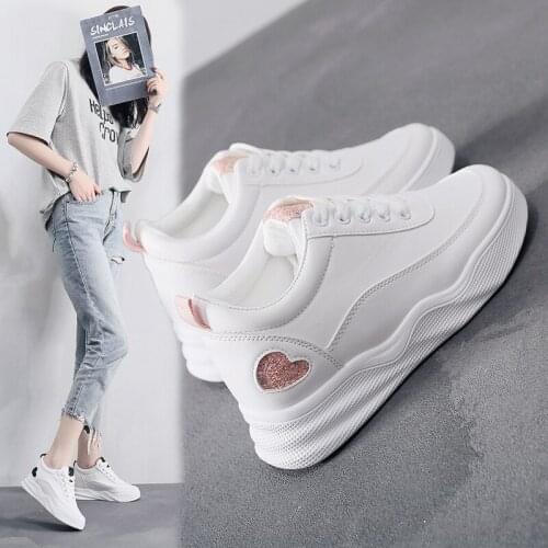 SONDR 2020 womens new large size increase female leather face wild thick bottom increase casual shoes female tide LD-10