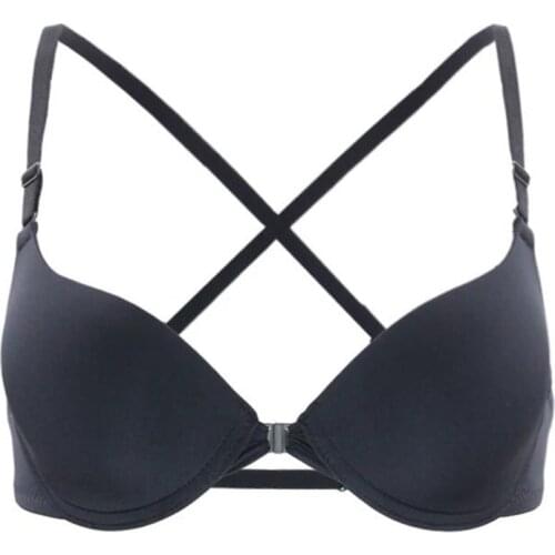 2021 Front Closure Thin Cup Sexy Push Up Bra Candy Color Underwear Plus ABC Cup Female Brassiere Bralette Modis Lingerie Bras Fo