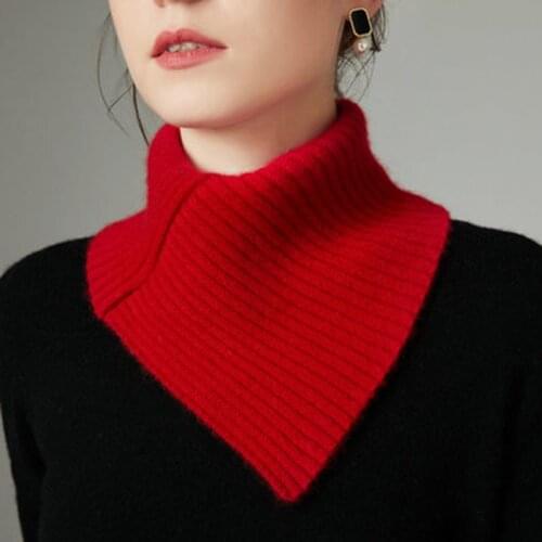 Winter Cashmere Ring Scarf Unisex Solid Color Elastic Cycling Windproof Pullove Lady Thicken Warm Wool Knit Headneck Scarves N98