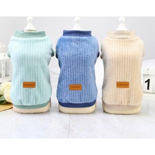 10PC/Lot Winter Pet Dog Clothes Warm Flannel Dog Sweaters Small Dogs Coats Jacket Chihuahua Puppy Outfit