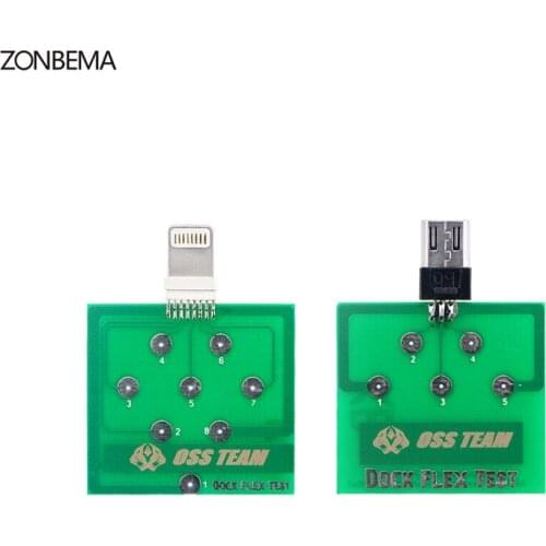 ZONBEMA 100pcs/lot Professional Charging Dock Flex Test Repair Tools For iPhone 8 8P X 7 6 6S Plus For Micro Android Testing