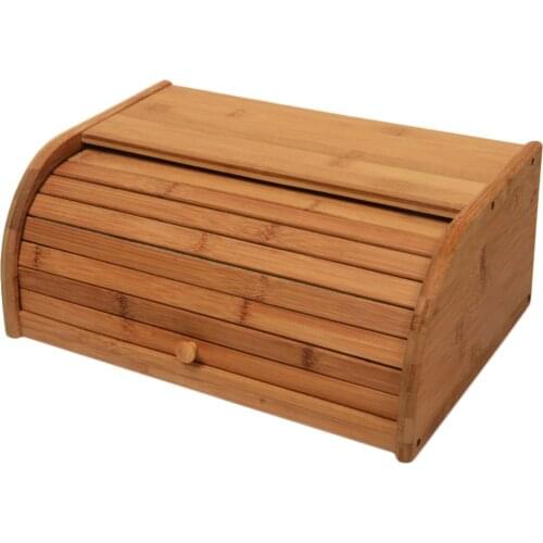 1Pc Durable Bamboo Storage Box Home Food Storage Holder Kitchen Bread Container Rangement Cuisine