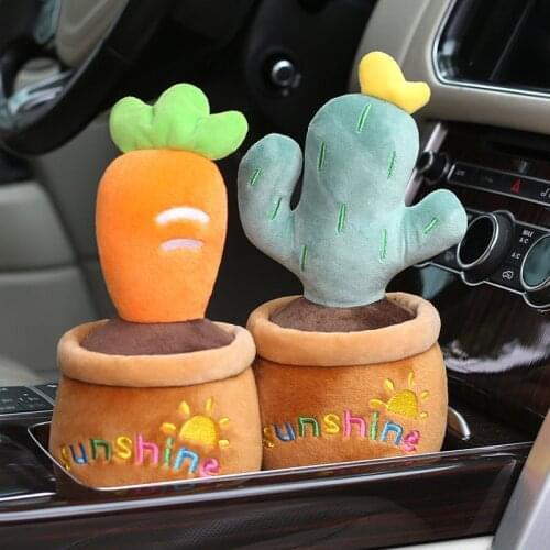20cm New Kawaii Lifelike Flower Pot Cat Animals Plant Plush Stuffed Doll Cactus Pillow Decoration for Girls Kids Birthday Gift