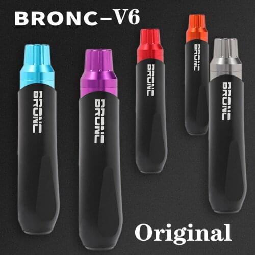 2021 New Bronc-V6 Original Tattoo Machine Pen Swiss Motor Strong Quiet For Almost Cartridge Needle Free Shipping