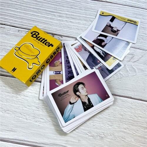 55pcs/set KPOP Bangtan Boys Poster Lomo Card Album BUTTER Self Made Paper Cards Photo Card Photocard for Fans Collective Gift