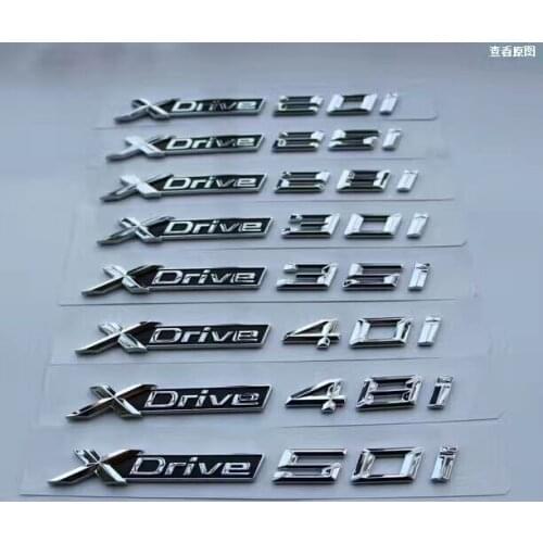 5X New ABS Chrome Car XDrive Logo Emblem Trim Sticker X Drive 20i 25i 28i 30i 35i 40i 48i 50i For BMW X1 X3 X4 X5 X6