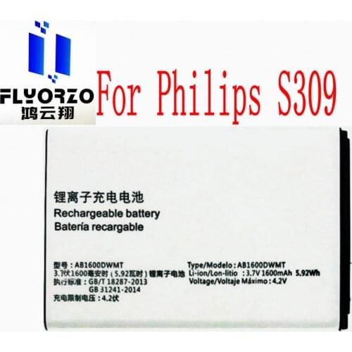 100% Brand new High Quality 1600mAh AB1600DWMT Battery For Philips S309 Mobile Phone