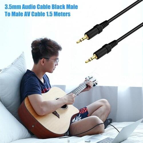 1.5m 3.5mm Jack Aux To 3.5mm Audio Video Cable Stereo Splitter Cable AV Adapter Cable Wire For PC DVD TV VCR Speakers Camera