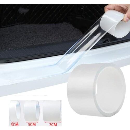 Car Stickers Door Edge Protector Universal Car Door Sill Sticker Anti Scratch Transparent Film Protection Style Auto Accessories