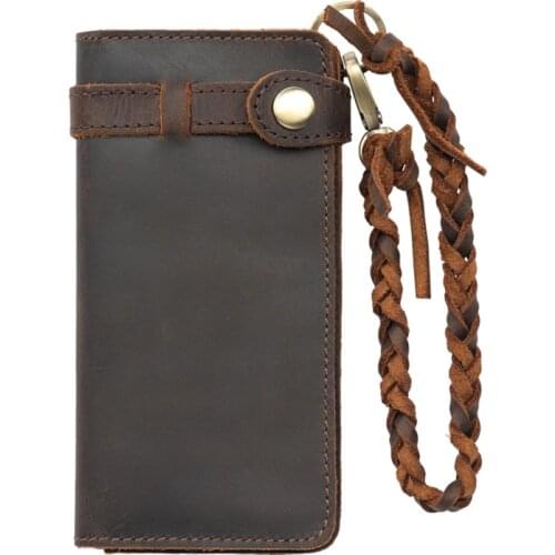 BOLEKE Cool Argentinan Crazy Horse Leather Wallet Men Card Holder Bifold Wallets Luxury Individuality Standard Wallets Purse