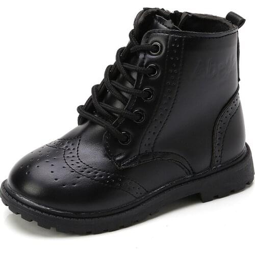 Kids Boots for Toddlers Medium Big Children Boys Girls Martin Boots Ankle Boots All Black Classic High Quality Autumn Winter New