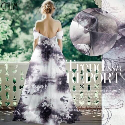 CNUM SO104 100% Natural Silk Organza,Grid Gauze/Flyings/Silk Fabric Subtranslucent/Width1.52yd Thickness 12mm