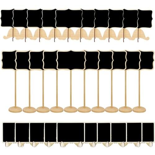 Food Signs for Party Buffet Wood Mini Chalkboard Signs with Easel Stand 30 Pack Small Blackboard for Weddings