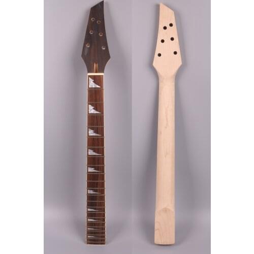 Electric guitar neck 22 fret 25.5 inch bingding Fretboard 004 inlaid Rosewood Fretboard Bolt On Canada Maple