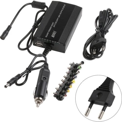EU/US/UK/AU For Laptop Ln Car DC Charger Notebook AC Adapter Power Supply 100W Universal M10 Dropship