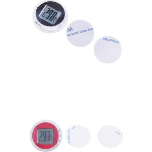 2 Pieces Motorcycle Bike Instruments Waterproof Self-adhered Temperature Gauge