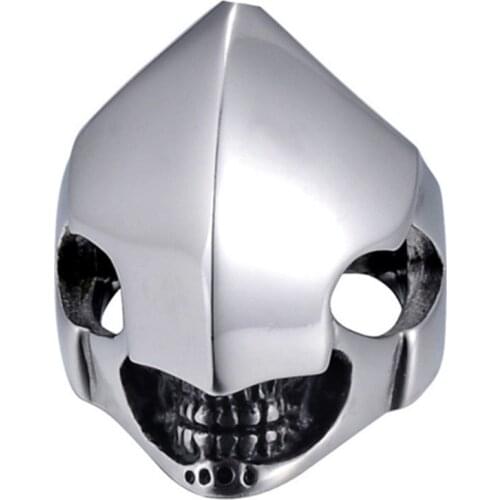 Classic Punk High Polished High Quality Metal Alien Ring Mens Rock Party Biker Jewelry