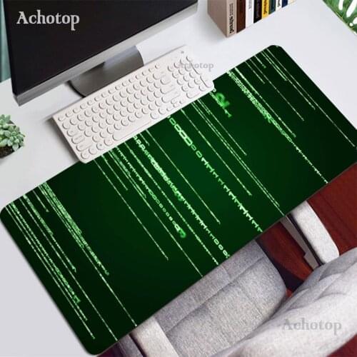 Matrix Binary Code Mouse pad Gaming Accessories Speed Keyboard Desk Mat Desktop Gamer Keyboard Mousepad computer table XXL Pads