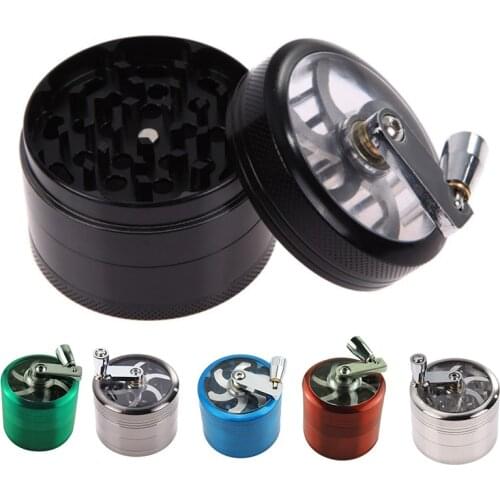40mm Herbal Crusher Tobacco Grinder Smoke Manual Kitchen Herb Metal Layer Grinders Spice Mill Cigarette Accessories