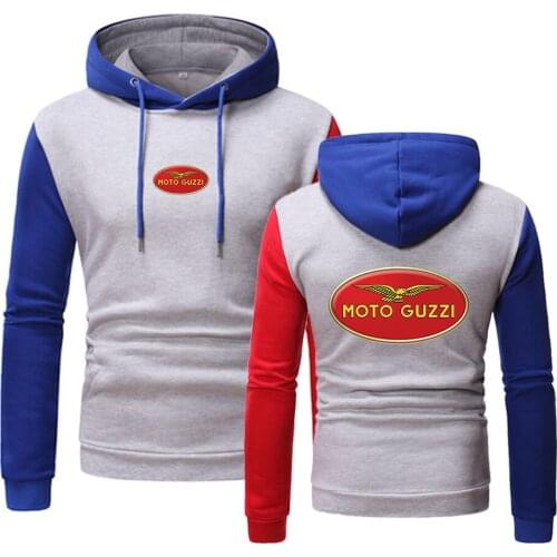 Moto Guzzi Logo Men Comfortable 2021 Movement Print Color Matching Hoodies Casual Top Autumn Popular Fashion Hooded Sweatshirts