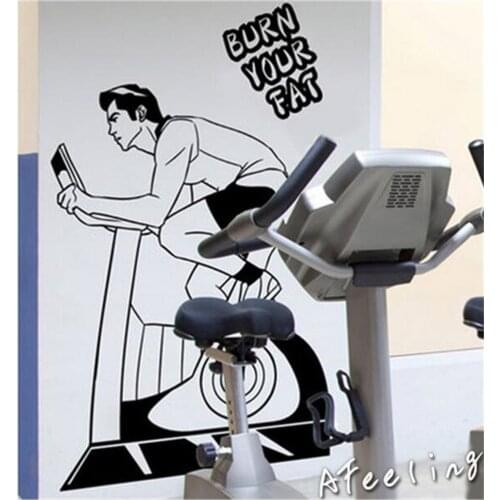 Fitness Club Fitness Room showcase decoration sticker Fitness center glass paste wall sticker
