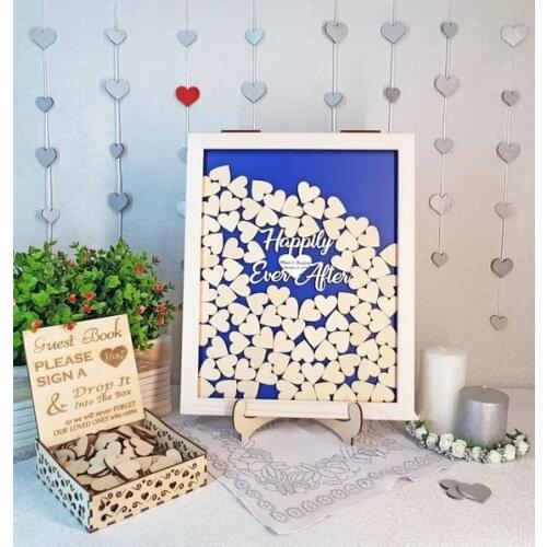 Personalized Wedding Alternative Guest Book ,Personalized Drop Top box Heart Guestbooks, Custom wedding guestbook Memory Box