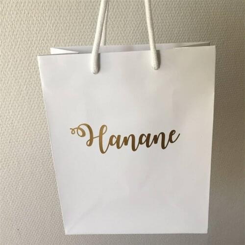 Personalised gift bag Custom Name Bridesmaid Bridal Shower Gift Bag Baby Shower Birthday Unique Gift Wedding Paper Bags