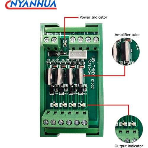 PLC DC Amplifier Board Output NPN Optocoupler Isolation Board Transistor Board SCR Module Relay Output 24V 4/8/12/16Channels