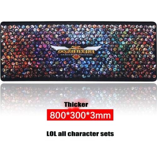 Thicker heroes league lol game slippery mouse pad personality creative cartoon keyboard pad decoration desk computer as a