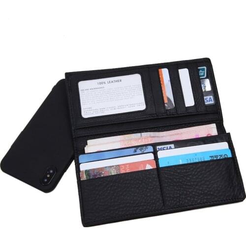 2021 Hot Mens Wallet Leather Men Long Wallet Bag Mens Wallet Leather Handmade Wallet