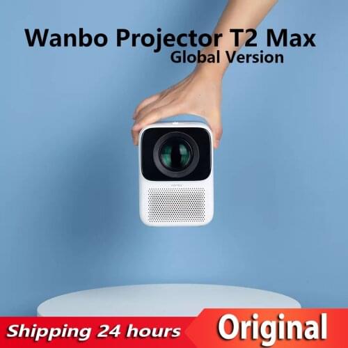 The New YOUPIN Wanbo Projector T2 Max LED Light Source 1080P HD Portable Mini Home Theater Projector Vertical KeystoneCorrection
